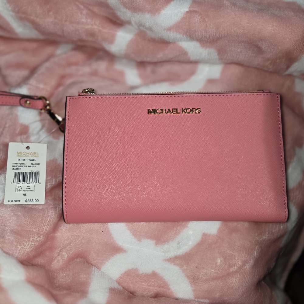 Michael Kors Large Double Zip Jet Set Wristlet Wallet. NWT. - Picture 2 of 8